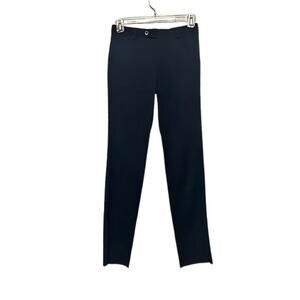 Andrew Marc New York Dress Pants Skinny Flat Front Zip Buttoned Navy Blue 10 NWT